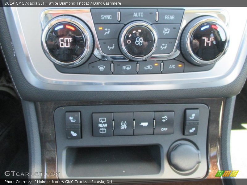 White Diamond Tricoat / Dark Cashmere 2014 GMC Acadia SLT