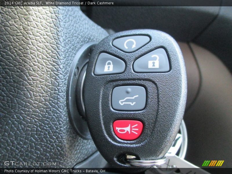 White Diamond Tricoat / Dark Cashmere 2014 GMC Acadia SLT