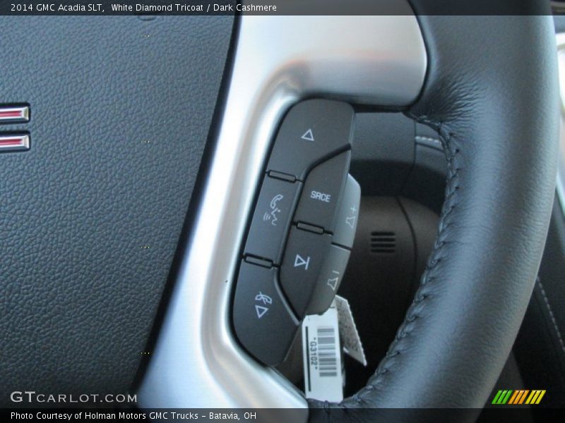 White Diamond Tricoat / Dark Cashmere 2014 GMC Acadia SLT