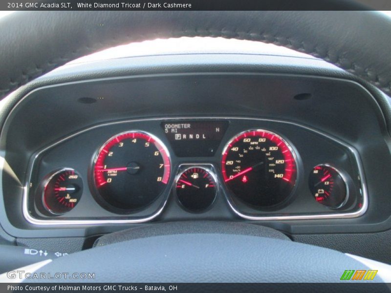 White Diamond Tricoat / Dark Cashmere 2014 GMC Acadia SLT