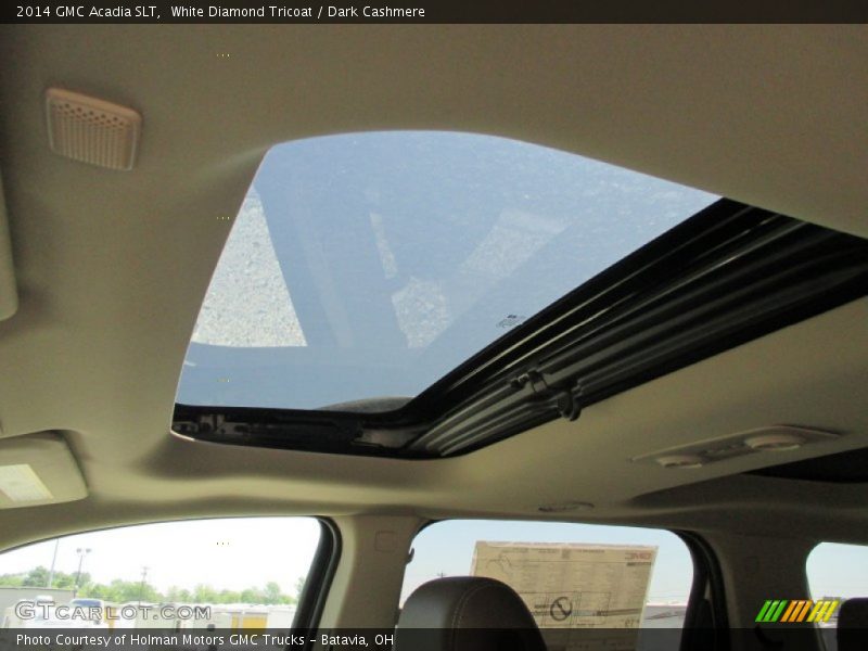 White Diamond Tricoat / Dark Cashmere 2014 GMC Acadia SLT