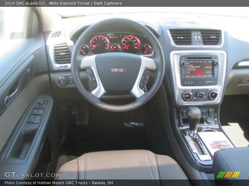 White Diamond Tricoat / Dark Cashmere 2014 GMC Acadia SLT