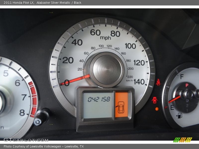 Alabaster Silver Metallic / Black 2011 Honda Pilot LX