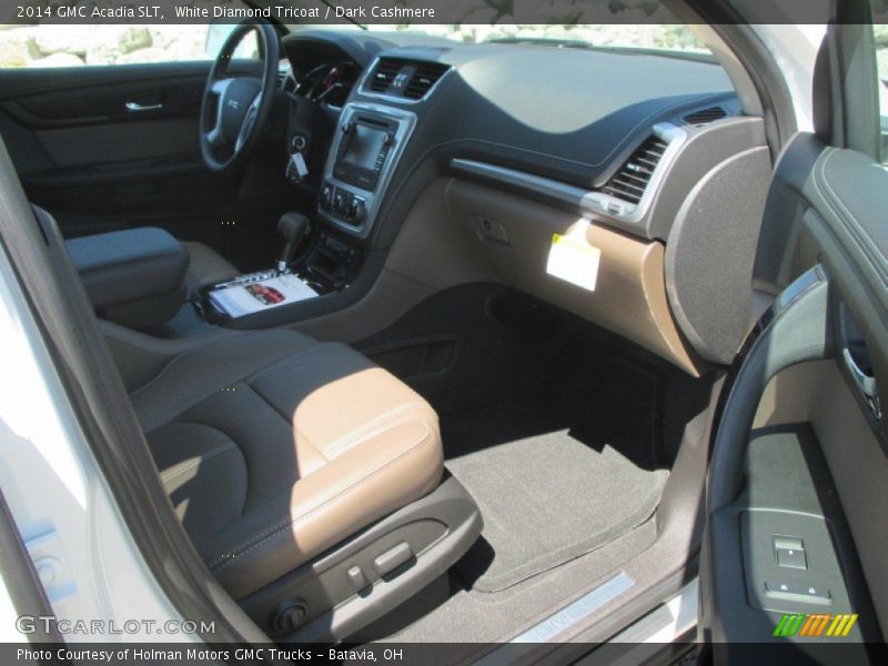 White Diamond Tricoat / Dark Cashmere 2014 GMC Acadia SLT