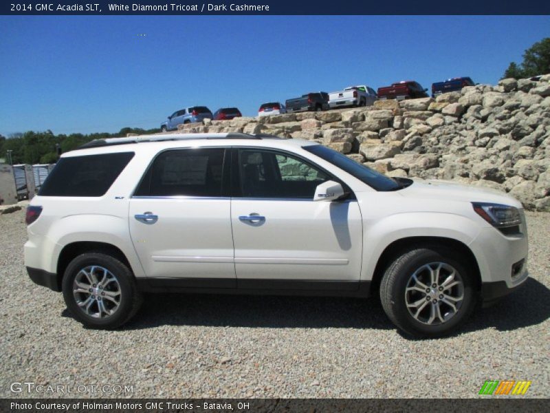 White Diamond Tricoat / Dark Cashmere 2014 GMC Acadia SLT