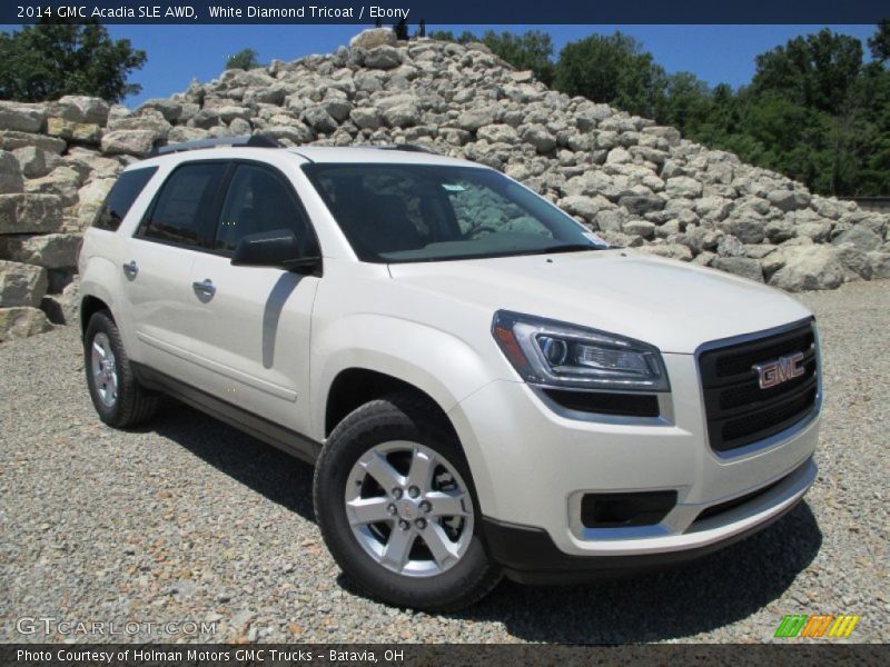 White Diamond Tricoat / Ebony 2014 GMC Acadia SLE AWD