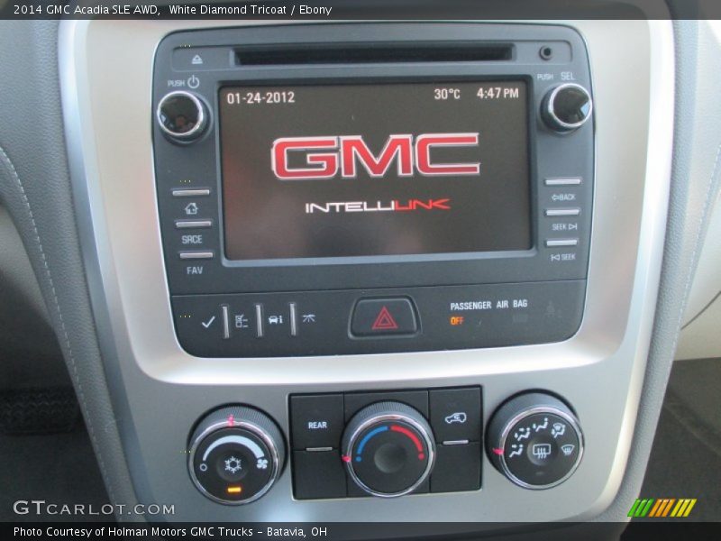 White Diamond Tricoat / Ebony 2014 GMC Acadia SLE AWD