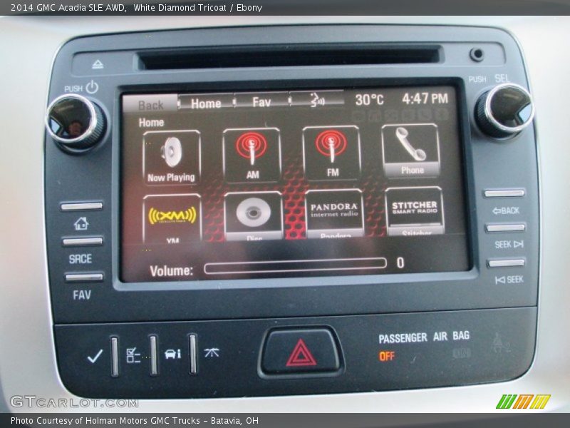 White Diamond Tricoat / Ebony 2014 GMC Acadia SLE AWD