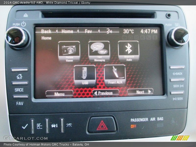 White Diamond Tricoat / Ebony 2014 GMC Acadia SLE AWD