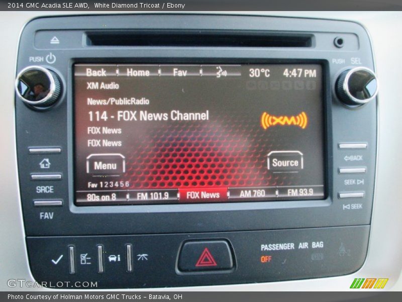 White Diamond Tricoat / Ebony 2014 GMC Acadia SLE AWD
