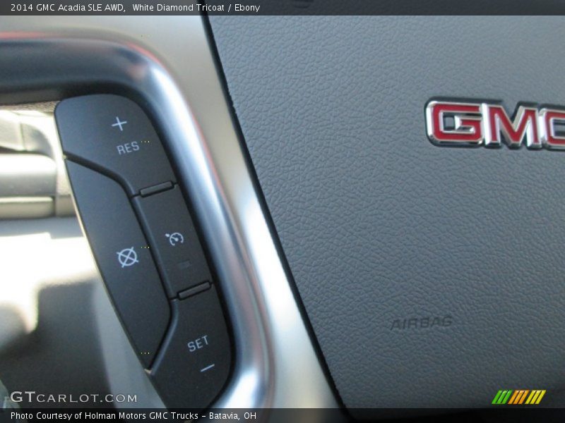 White Diamond Tricoat / Ebony 2014 GMC Acadia SLE AWD