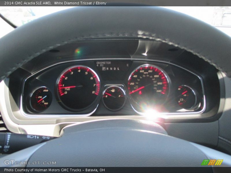 White Diamond Tricoat / Ebony 2014 GMC Acadia SLE AWD