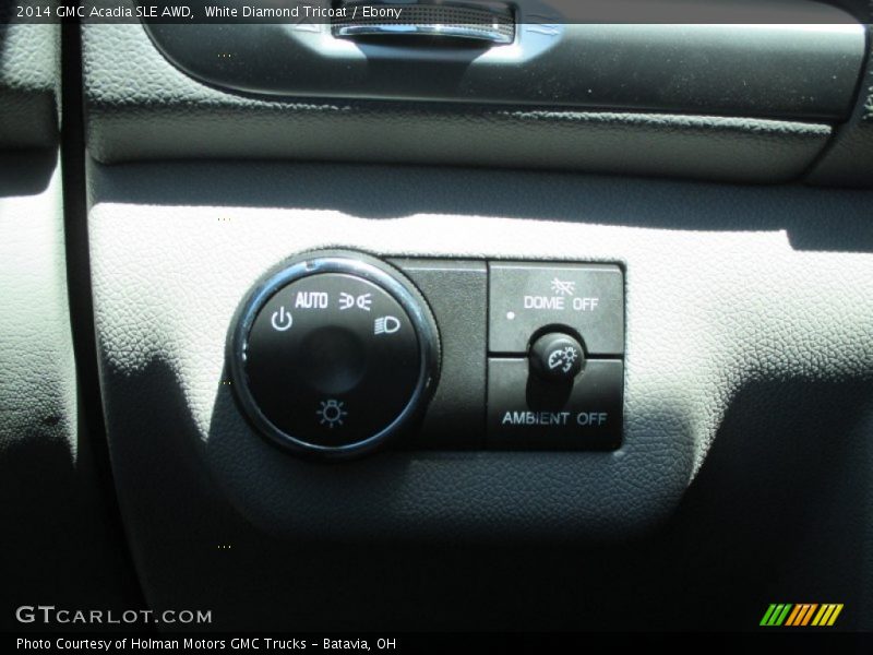 White Diamond Tricoat / Ebony 2014 GMC Acadia SLE AWD