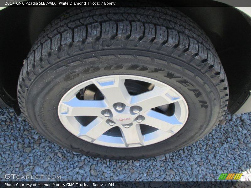 White Diamond Tricoat / Ebony 2014 GMC Acadia SLE AWD