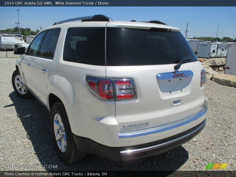 White Diamond Tricoat / Ebony 2014 GMC Acadia SLE AWD