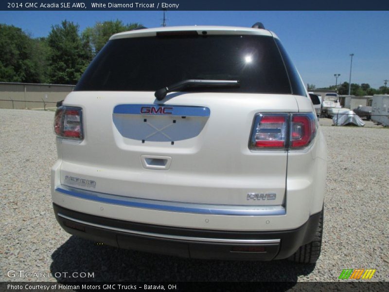 White Diamond Tricoat / Ebony 2014 GMC Acadia SLE AWD