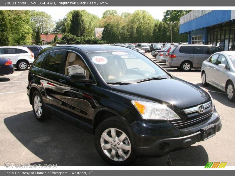 Nighthawk Black Pearl / Ivory 2008 Honda CR-V EX-L 4WD