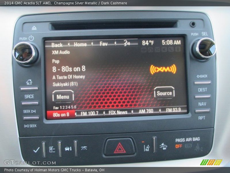 Champagne Silver Metallic / Dark Cashmere 2014 GMC Acadia SLT AWD