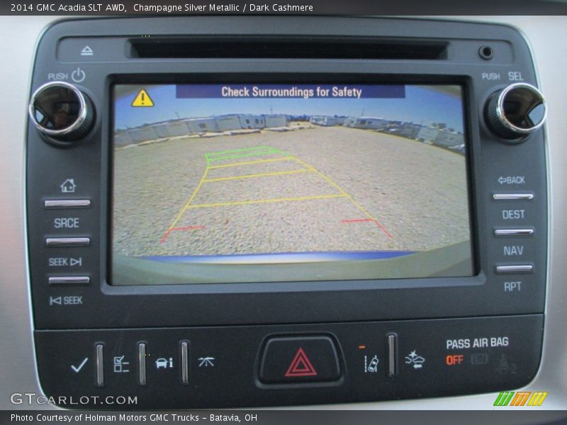 Champagne Silver Metallic / Dark Cashmere 2014 GMC Acadia SLT AWD