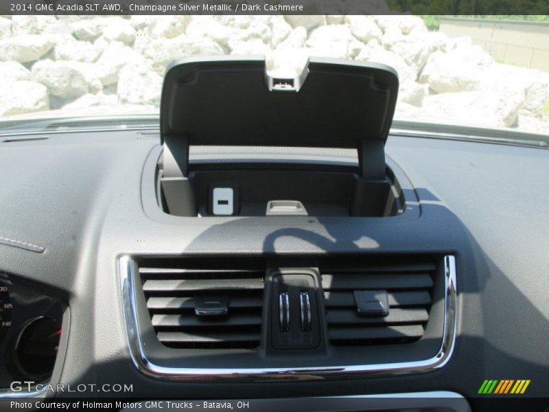 Champagne Silver Metallic / Dark Cashmere 2014 GMC Acadia SLT AWD