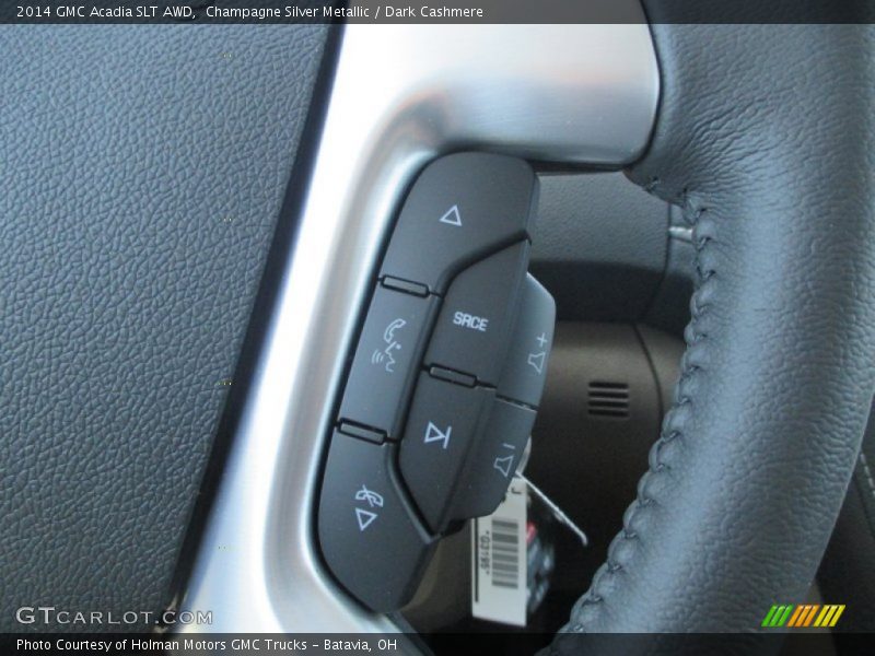 Champagne Silver Metallic / Dark Cashmere 2014 GMC Acadia SLT AWD