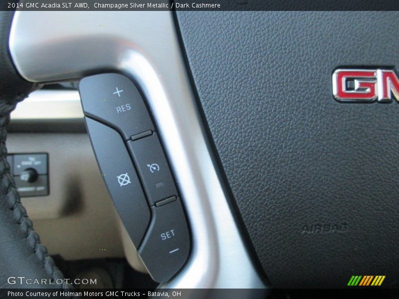 Champagne Silver Metallic / Dark Cashmere 2014 GMC Acadia SLT AWD