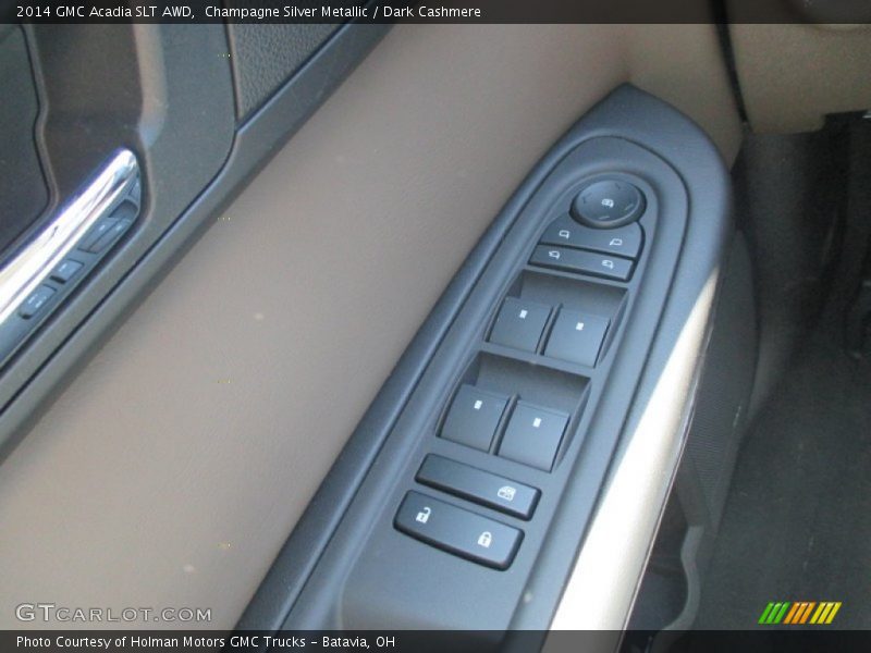Champagne Silver Metallic / Dark Cashmere 2014 GMC Acadia SLT AWD