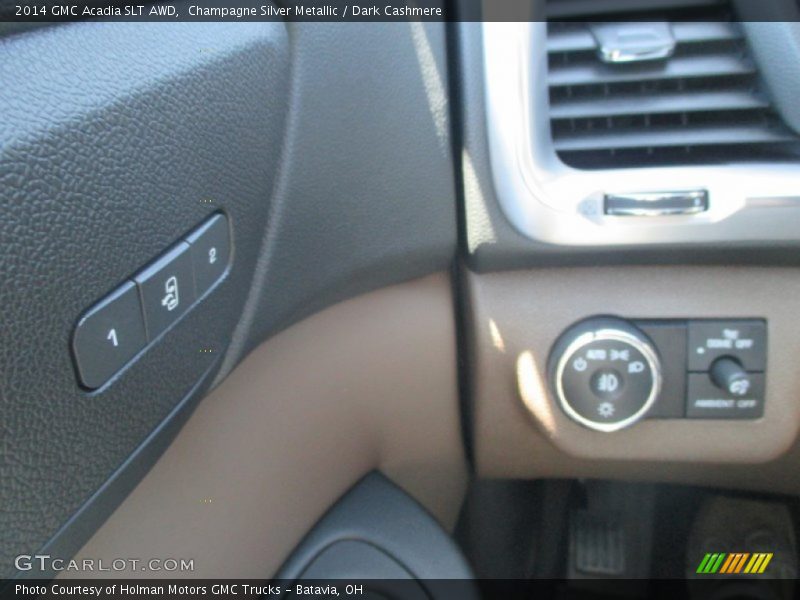 Champagne Silver Metallic / Dark Cashmere 2014 GMC Acadia SLT AWD