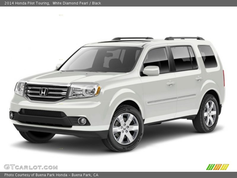 White Diamond Pearl / Black 2014 Honda Pilot Touring