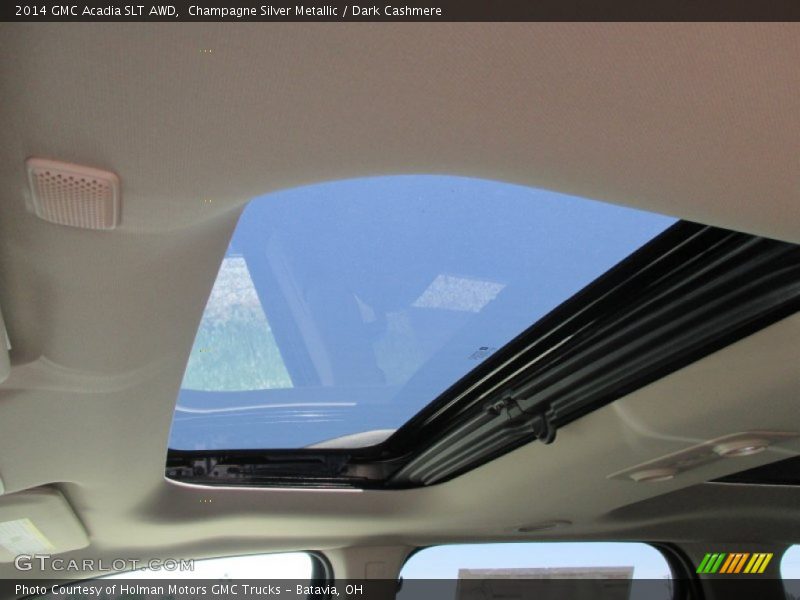 Champagne Silver Metallic / Dark Cashmere 2014 GMC Acadia SLT AWD