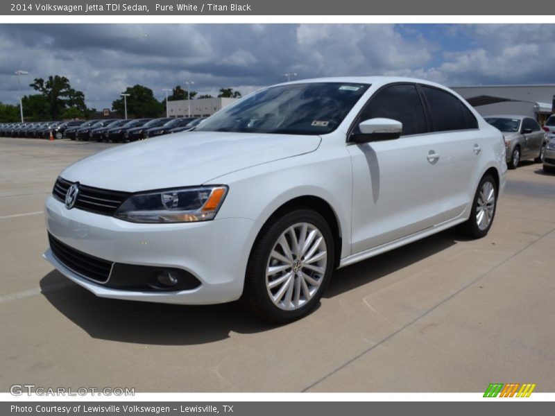 Pure White / Titan Black 2014 Volkswagen Jetta TDI Sedan