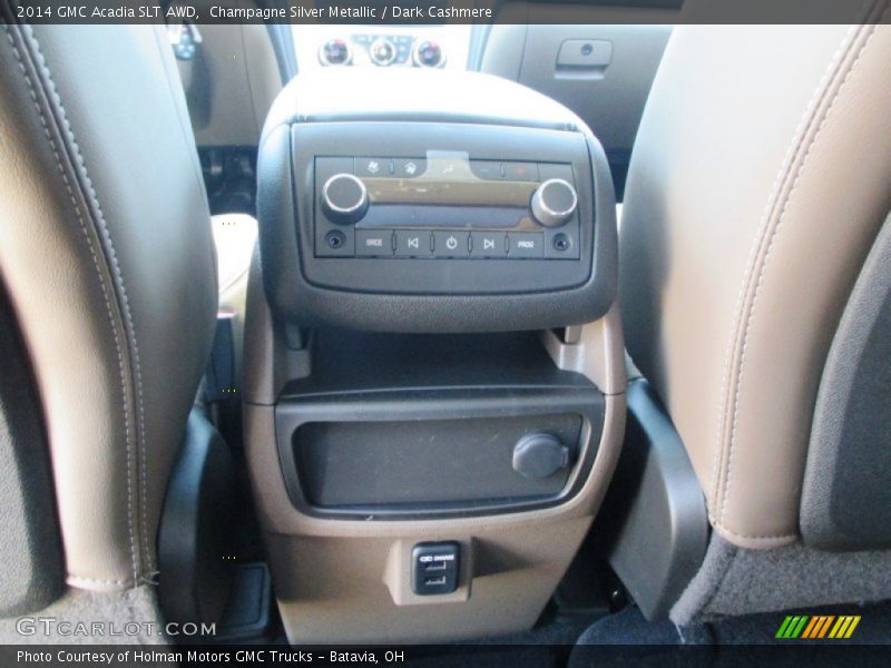 Champagne Silver Metallic / Dark Cashmere 2014 GMC Acadia SLT AWD