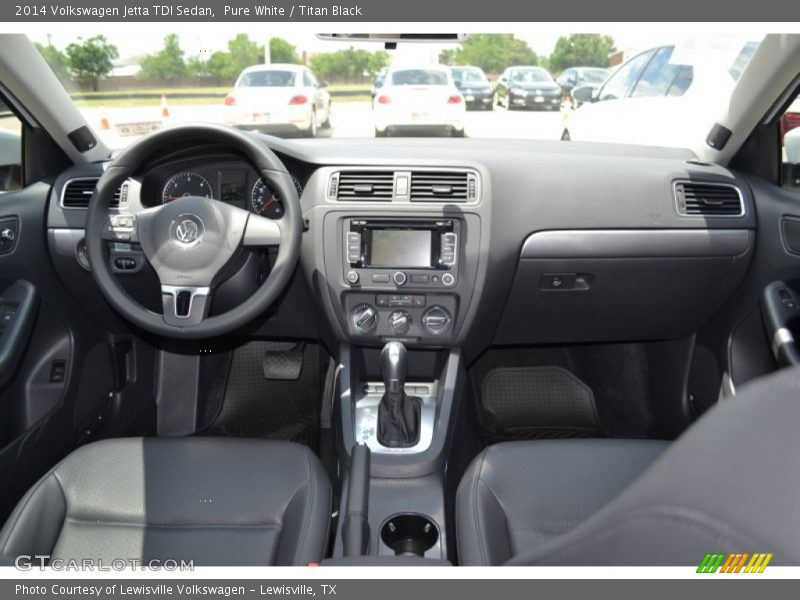 Pure White / Titan Black 2014 Volkswagen Jetta TDI Sedan