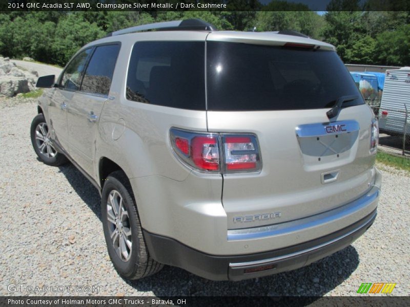 Champagne Silver Metallic / Dark Cashmere 2014 GMC Acadia SLT AWD
