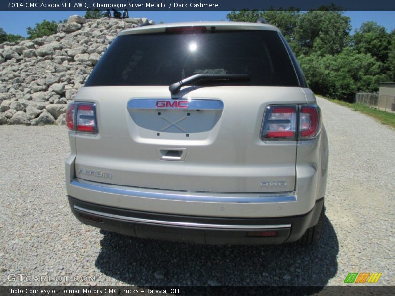 Champagne Silver Metallic / Dark Cashmere 2014 GMC Acadia SLT AWD