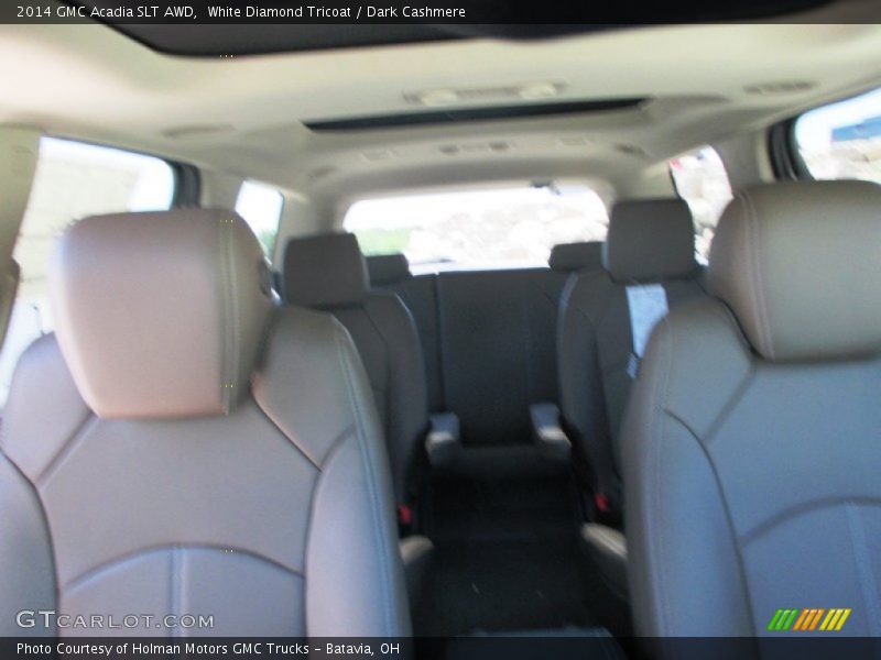 White Diamond Tricoat / Dark Cashmere 2014 GMC Acadia SLT AWD
