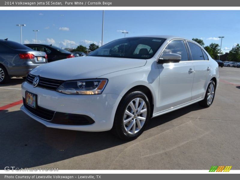 Pure White / Cornsilk Beige 2014 Volkswagen Jetta SE Sedan