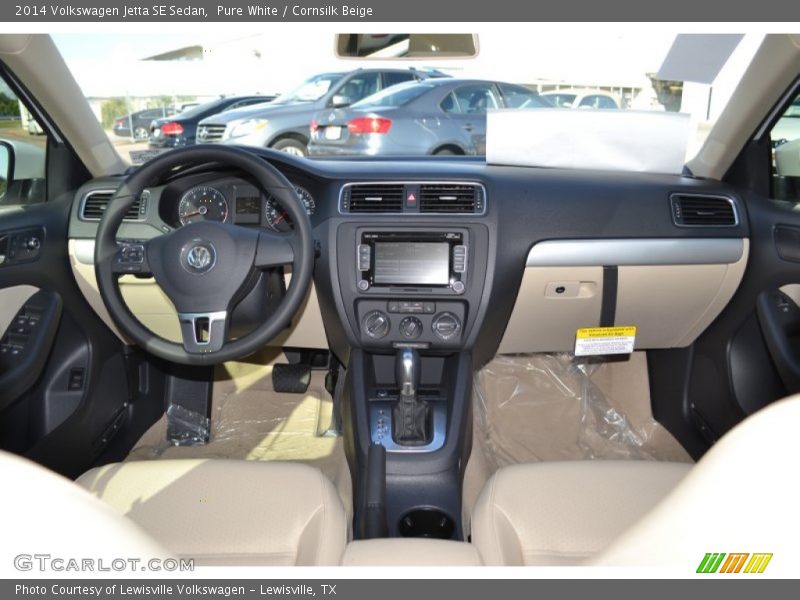 Pure White / Cornsilk Beige 2014 Volkswagen Jetta SE Sedan