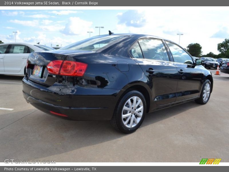 Black / Cornsilk Beige 2014 Volkswagen Jetta SE Sedan