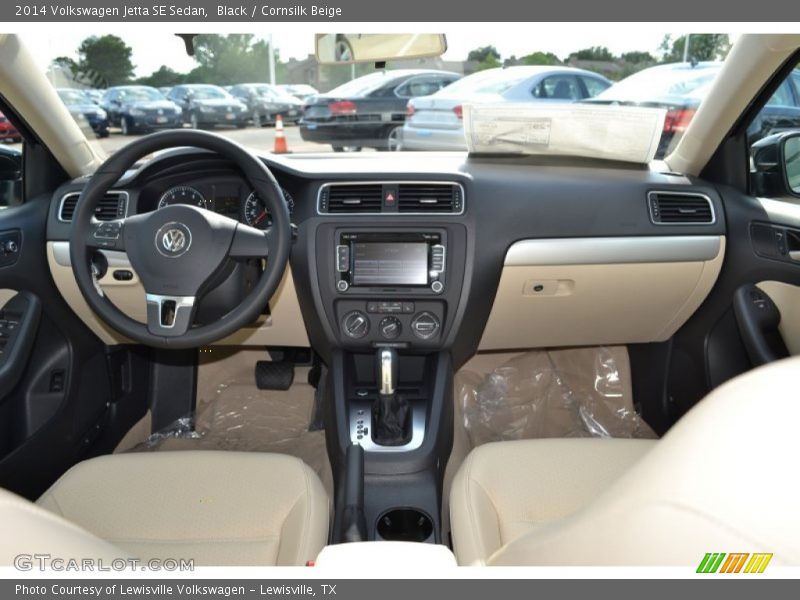 Black / Cornsilk Beige 2014 Volkswagen Jetta SE Sedan