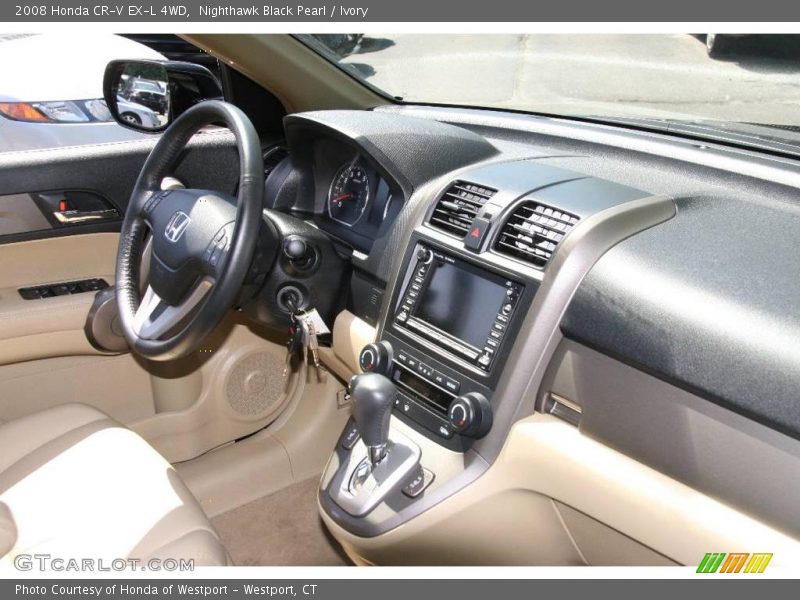 Nighthawk Black Pearl / Ivory 2008 Honda CR-V EX-L 4WD