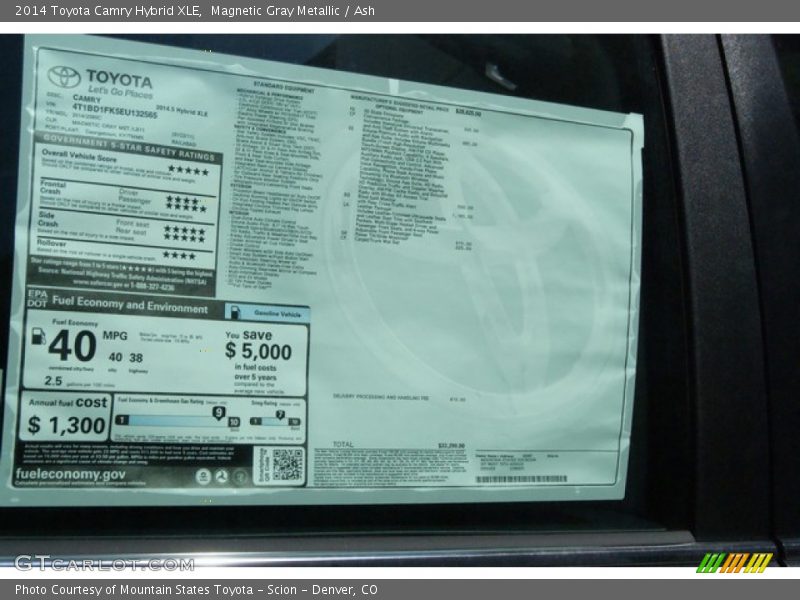 Magnetic Gray Metallic / Ash 2014 Toyota Camry Hybrid XLE