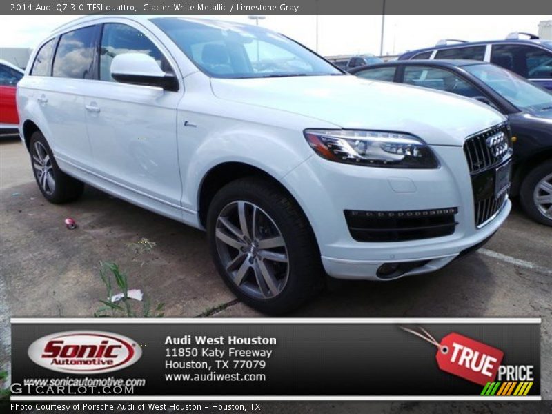 Glacier White Metallic / Limestone Gray 2014 Audi Q7 3.0 TFSI quattro