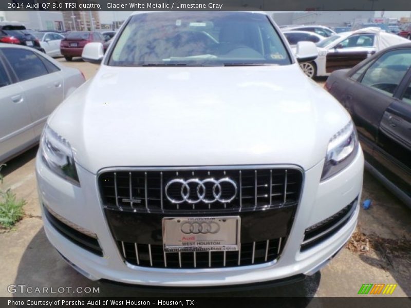 Glacier White Metallic / Limestone Gray 2014 Audi Q7 3.0 TFSI quattro