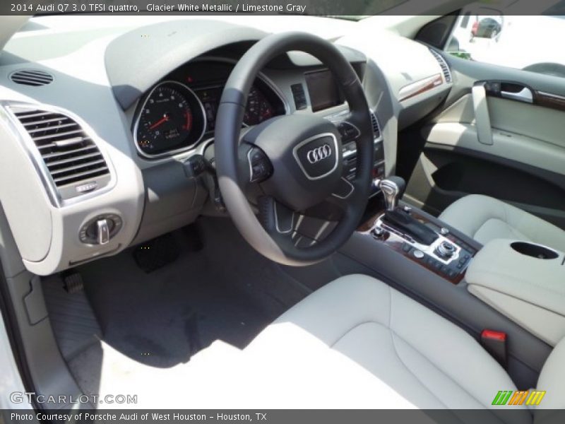 Glacier White Metallic / Limestone Gray 2014 Audi Q7 3.0 TFSI quattro