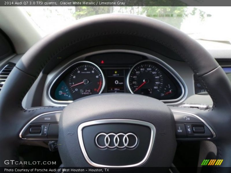 Glacier White Metallic / Limestone Gray 2014 Audi Q7 3.0 TFSI quattro