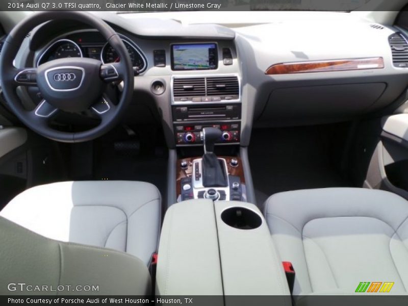 Glacier White Metallic / Limestone Gray 2014 Audi Q7 3.0 TFSI quattro