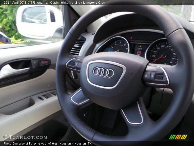 Glacier White Metallic / Limestone Gray 2014 Audi Q7 3.0 TFSI quattro
