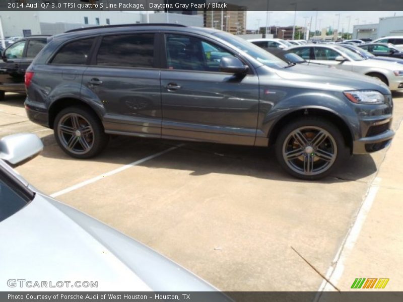Daytona Gray Pearl / Black 2014 Audi Q7 3.0 TFSI quattro S Line Package