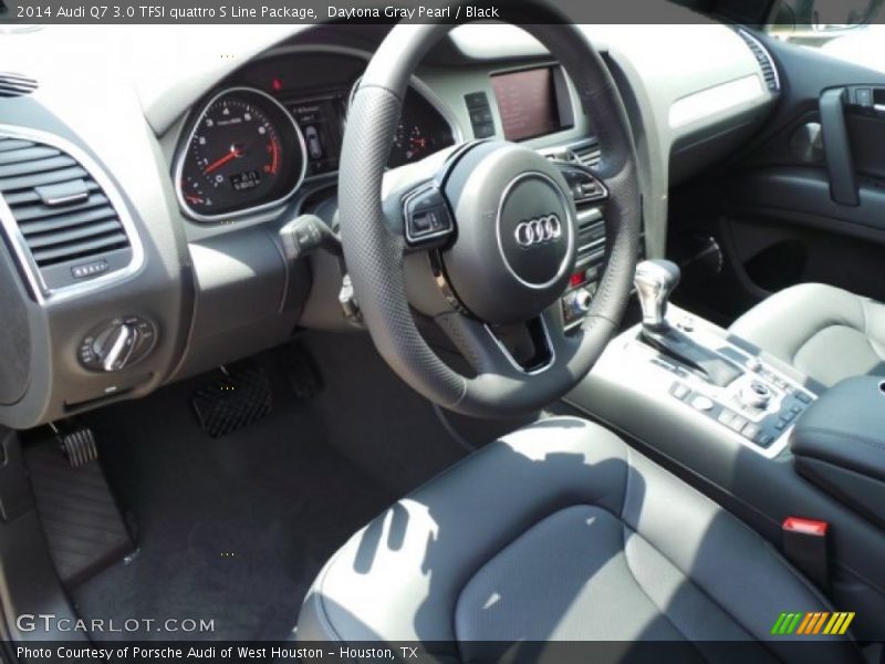 Daytona Gray Pearl / Black 2014 Audi Q7 3.0 TFSI quattro S Line Package